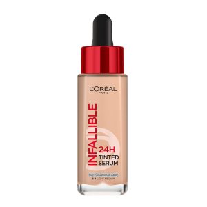 L'Oreal Paris Infallible 24H Tinted Serum Foundation, Light-Weight Coverage, Dewy & Radiant Finish, Transfer-Proof, 30Ml