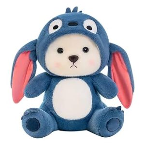 Storescent Baby Plushies, Blue Lovable Huggable Soft Toy, Hooded Plush Teddy Bear, Elegant Soft Plush Toy for Babies, Great Birthday Gift for Girls - 30cm